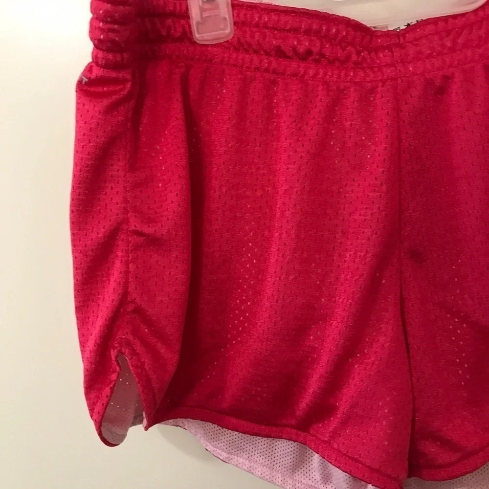 Nike neon pink mesh pull on workout athletic shorts size M